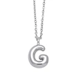 European and American hot-selling jewelry 26 English letters pendant necklace hip-hop smooth gold-plated clavicle chain nkp13