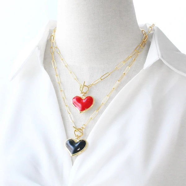 AS jewelry hot selling love heart shaped oil drop pendant necklace clavicle chain nkb840 necklace