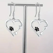 Cute earrings for women with cat claw heart design, sweet princess style earrings