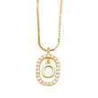 AS jewelry new style inlaid zircon 26 English letters necklace female gold-plated clavicle chain nka019