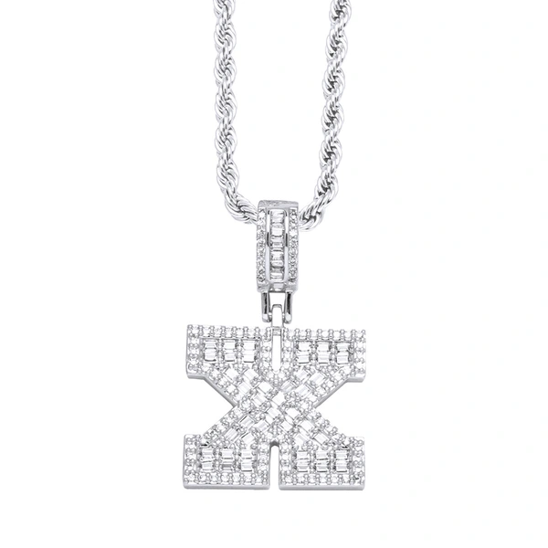 Clearance jewelry hot sale square 26 English letters pendant gold-plated necklace clavicle chain female nkb369