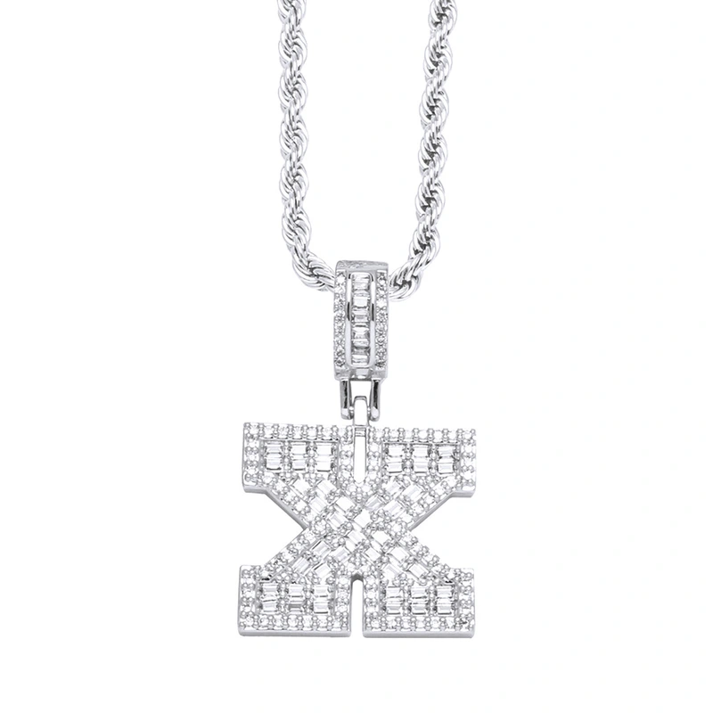 Clearance jewelry hot sale square 26 English letters pendant gold-plated necklace clavicle chain female nkb369