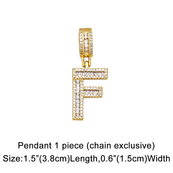 Hot selling zircon English letter necklace European and American fashion hip hop men and women 26 letter necklace nkb174
