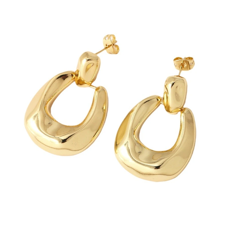 AS jewelry Europe and the United States hot selling irregular earrings female copper plated 18k gold inlaid zircon earrings earrings era342