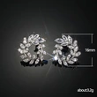 Live streaming celebrity hot-selling earrings, luxurious full diamond micro-inlaid leaf olive branch earrings, factory wholesale