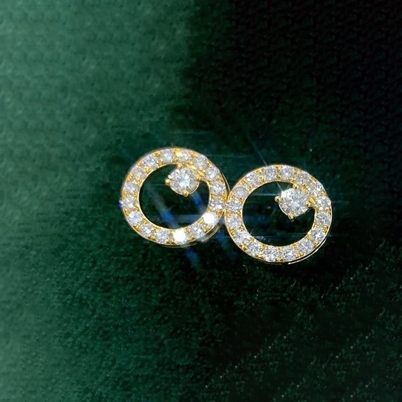 Korean star same style earrings geometric circle small simple temperament earrings network celebrity all-match style