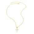 AS jewelry European and American hip-hop cross pendant necklace female micro-inlaid zircon real gold-plated clavicle chain nka001