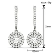 Hot selling women's earrings with full zircon inlay, elegant European and American trendy earrings, light luxury jewelry