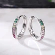 New Japanese and Korean earrings are fashionable and simple, with colorful zircon earrings for women, souvenirs and jewelry that are hot selling.