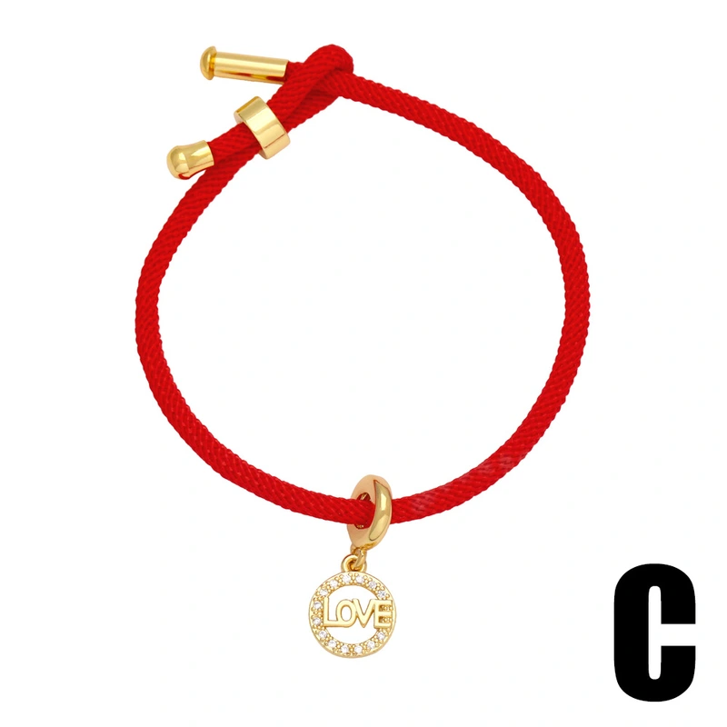 European and American full diamond bear pendant bracelet female personality versatile umbrella LOVE gold-plated hand jewelry bracelet brd41