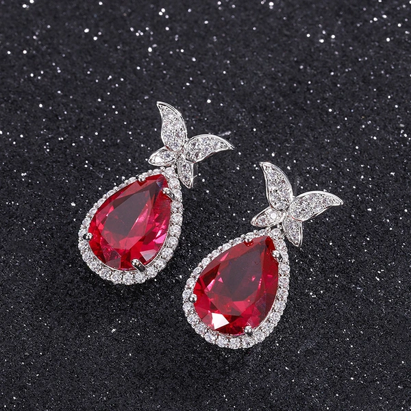 New hot selling butterfly earrings teardrop-shaped retro temperament atmospheric earrings European and American style fashion female earrings