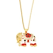 European and American autumn and winter all-match animal elephant pendant necklace style color oil drop lucky elephant necklace nkb585