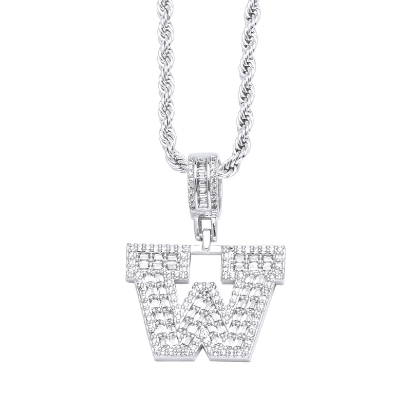 Clearance jewelry hot sale square 26 English letters pendant gold-plated necklace clavicle chain female nkb369