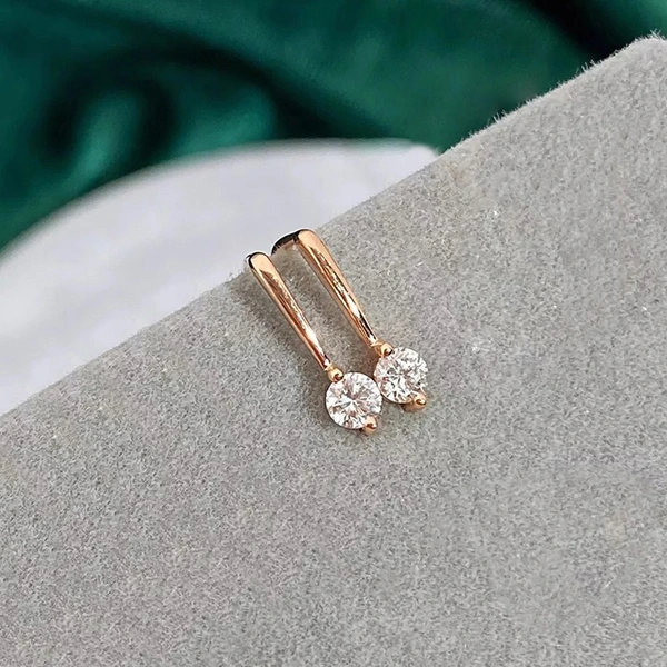 European and Korean simple inlaid zircon earrings daily matching minimalist small earrings fashionable popular women
