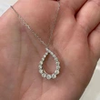 Fashionable, light and simple necklace, geometric teardrop necklace with diamond and zircon, Korean version for women, clavicle necklace