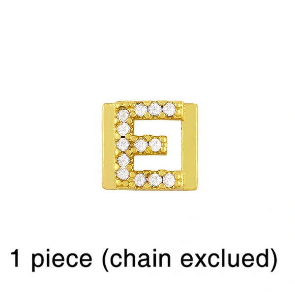 European and American 26 square brand English letter bracelet female bracelet cold style personality DIY diamond letter bracelet brc87