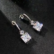 New earrings 8*8mm rock sugar zircon tassel earrings for women with round face and slimming earrings