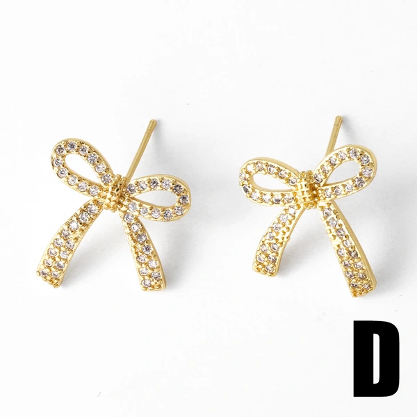 AS jewelry earrings bow earrings gold-plated zircon earrings earrings era167
