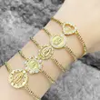 AS jewelry European and American love Virgin Mary zircon bracelet female copper plated 18K real gold bracelet jewelry accessories brf28