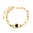 Clearance European and American Cuban chain devil eye bracelet men and women hip hop trend evil eye hand jewelry wholesale brj70