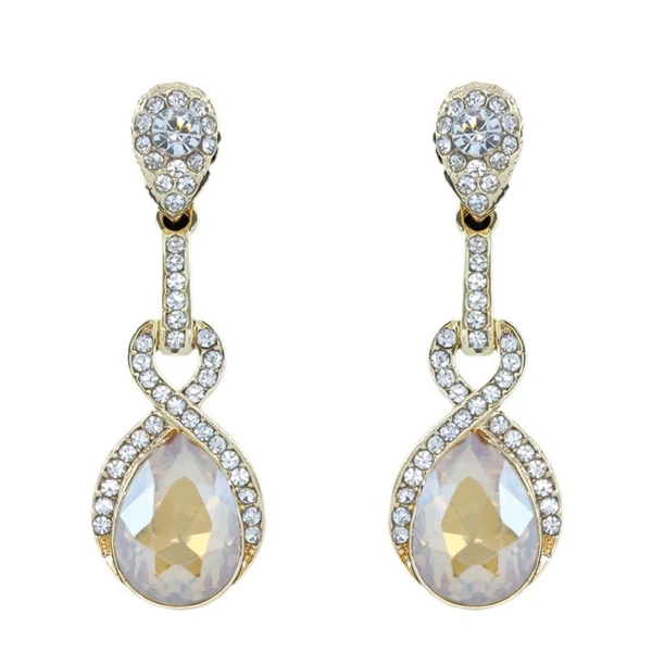 AS jewelry European and American fashion simple bridal wedding earrings temperament all-match personality water drop earrings earrings erj06