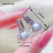 2024 new trendy French imitation pearl earrings high-end light luxury earrings simple and fashionable earrings for women
