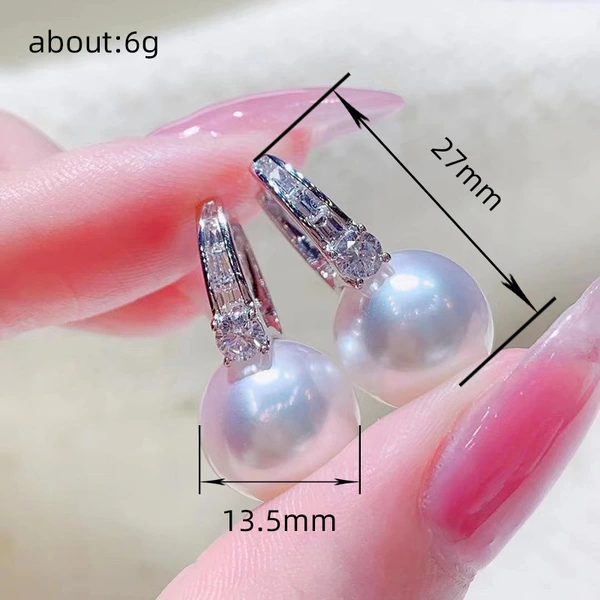 2024 new trendy French imitation pearl earrings high-end light luxury earrings simple and fashionable earrings for women