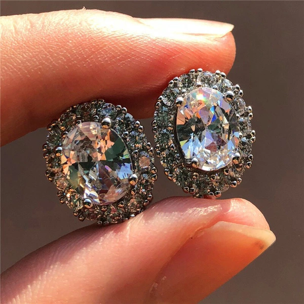 Hot selling Korean style jewelry personalized zircon three-dimensional earrings retro versatile earrings