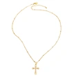 AS jewelry Europe and the United States hot selling full zircon high-end cross necklace female gold-plated clavicle chain nkb597
