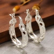 Hot selling e-commerce goods European and American creative simple openwork earrings female personality copper earrings