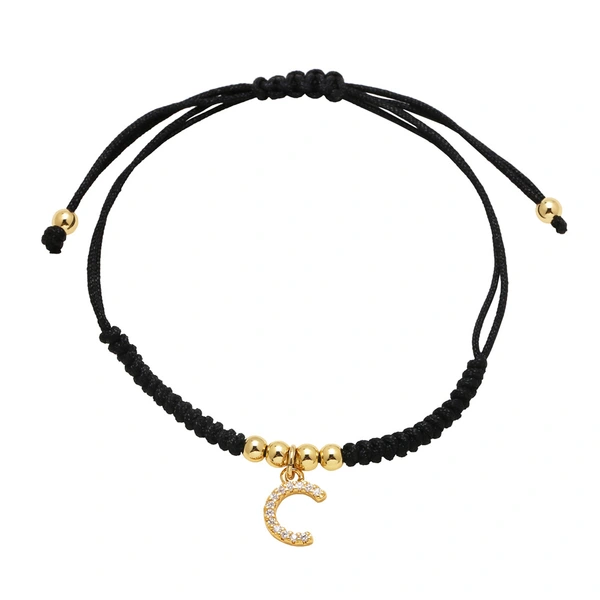 AS jewelry European and American new black bracelet 26 English letters pendant bracelet hand jewelry bra13