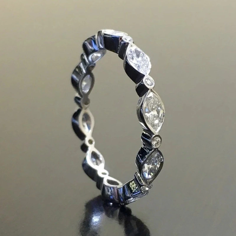  Japanese and Korean style jewelry super flash regular horse eye ring fashionable simple temperament ring female jewelry