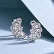 Petal gentle water drop flower earrings for women, elegant temperament, ladylike matching with delicate fragrance style