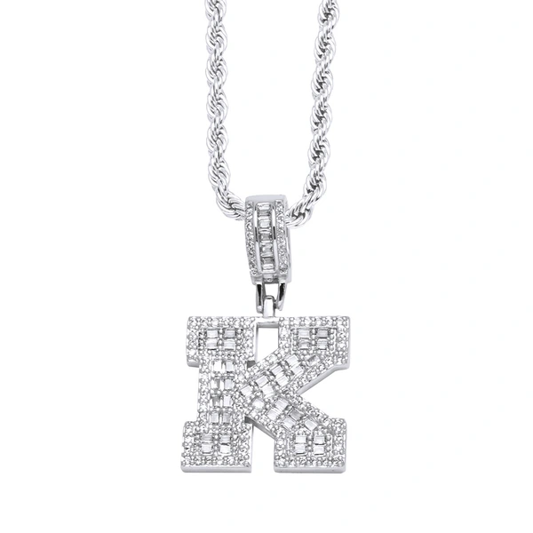 Clearance jewelry hot sale square 26 English letters pendant gold-plated necklace clavicle chain female nkb369