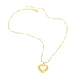 Hot selling three-dimensional smooth heart necklace European and American cool style Internet celebrity personality hip-hop clavicle necklace female nkn12