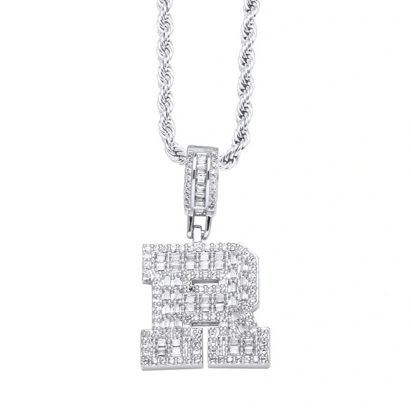 Clearance jewelry hot sale square 26 English letters pendant gold-plated necklace clavicle chain female nkb369