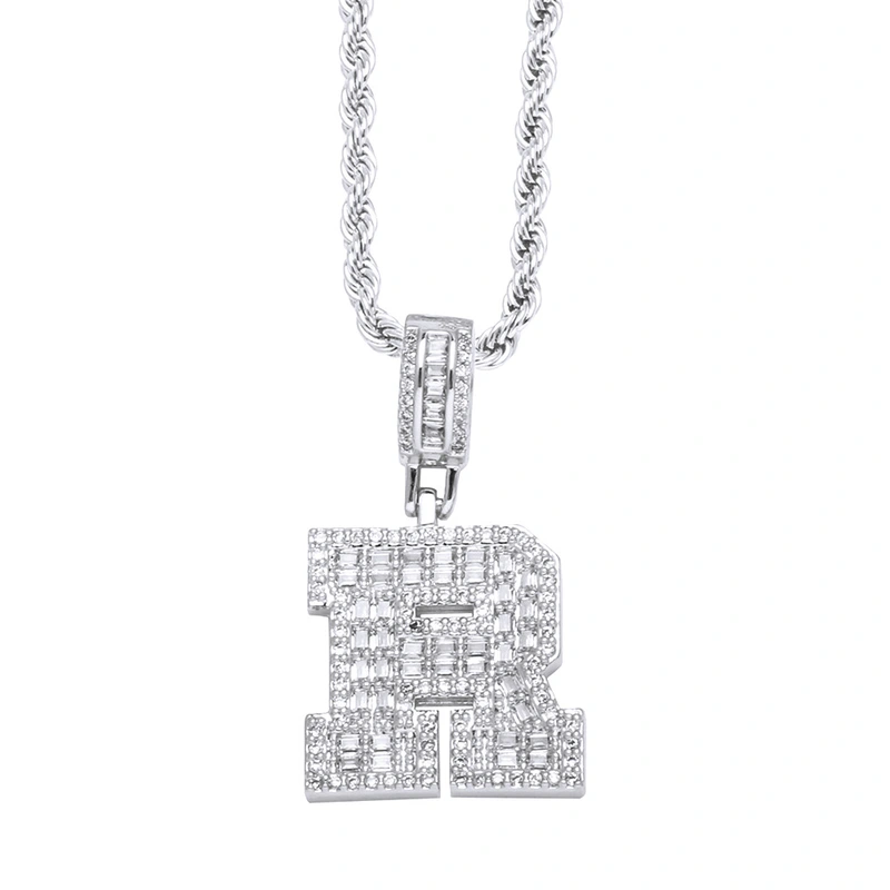 Clearance jewelry hot sale square 26 English letters pendant gold-plated necklace clavicle chain female nkb369