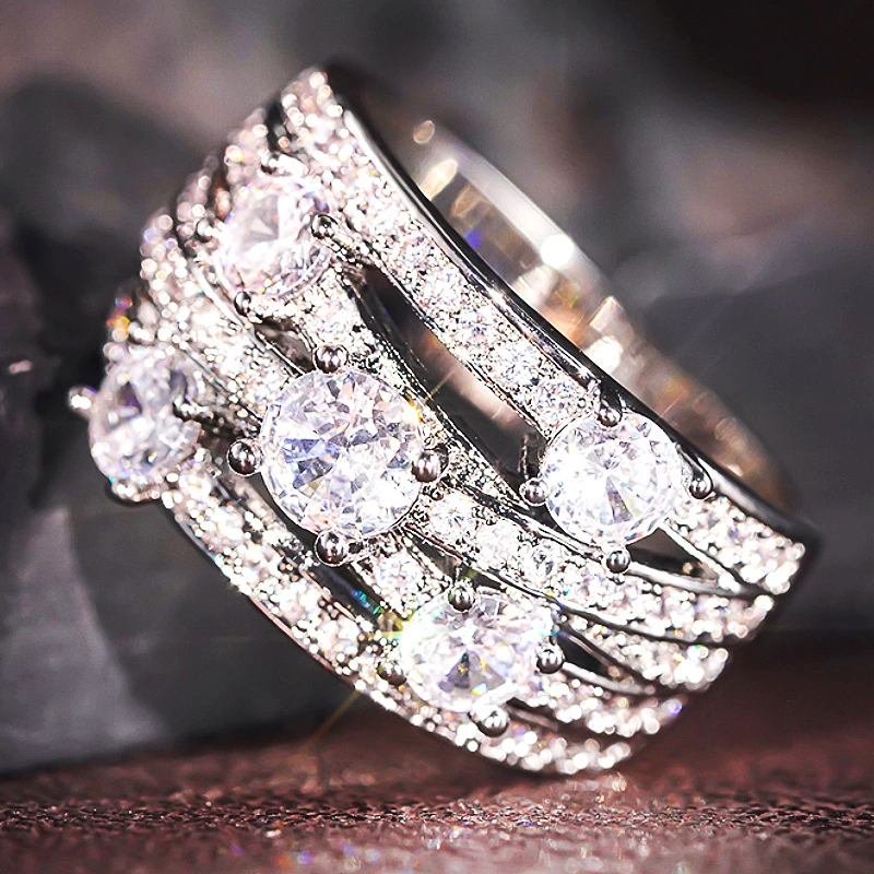   Wedding ladies niche ring female round line cross design niche style single ring