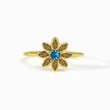 European and Korean exquisite flower flower ring female fashion small fresh sweet ring inlaid with zircon super hot style