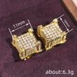  Micro-inlaid simple versatile earrings for women, full of diamonds, daily matching style jewelry, niche personality and fashionable earrings