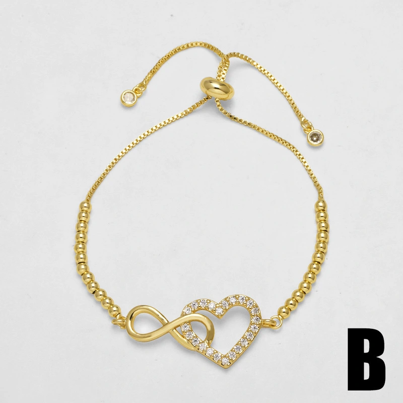 AS jewelry inlaid zircon love palm bracelet real gold plated flower pendant bracelet hand jewelry brd21