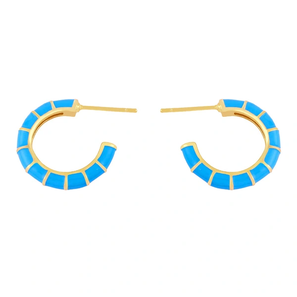 Clearance color oil drop C-shaped earrings female European and American creative temperament Internet celebrity cold style high-end earrings erx86