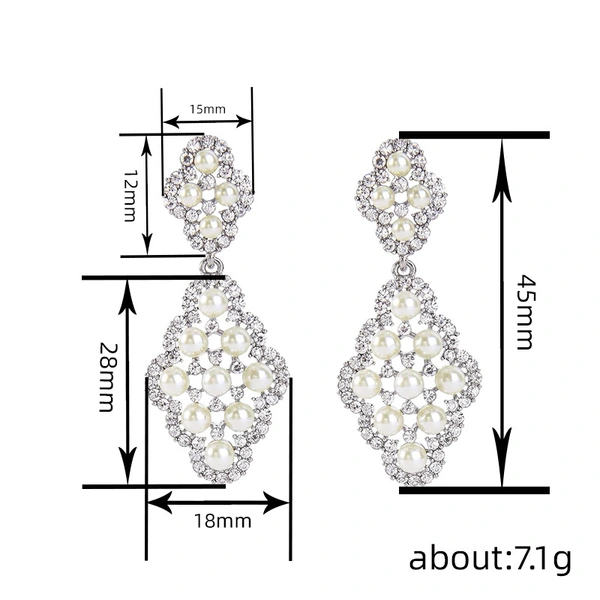 Manufacturer's hot selling Baroque earrings for women, bridal style, high-end dress accessories, personalized ladies' popular style