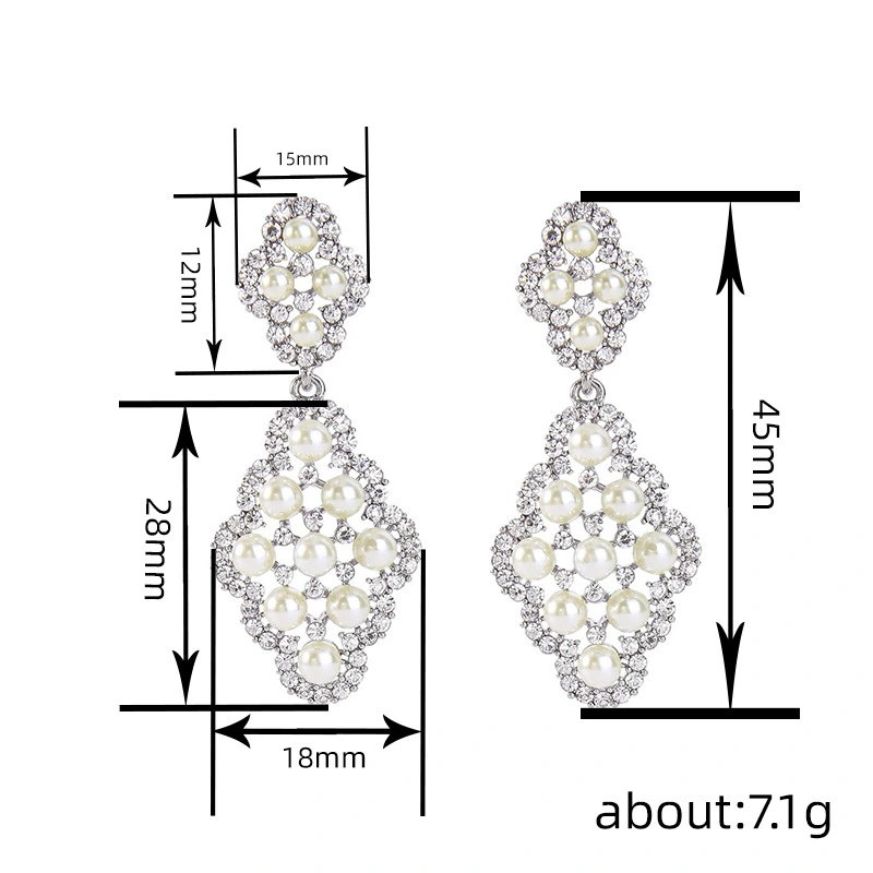 Manufacturer's hot selling Baroque earrings for women, bridal style, high-end dress accessories, personalized ladies' popular style