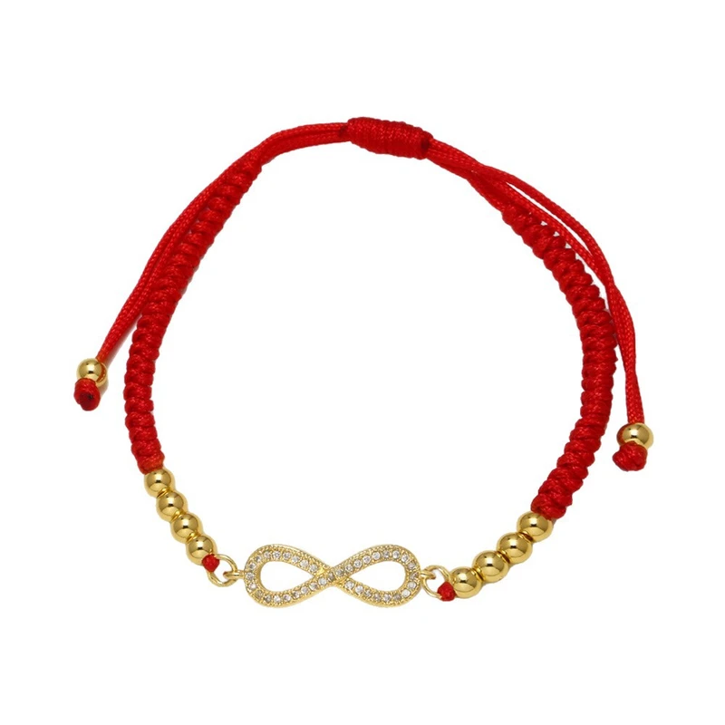 AS jewelry red rope double love 8-shaped bracelet micro-studded zircon butterfly bracelet hand jewelry bra90