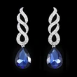 AS jewelry European and American wedding earrings women's inlaid crystal color water drop earrings wholesale erg84