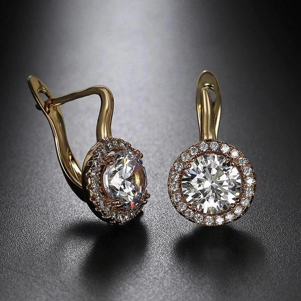 Fashion design European and American zircon earrings for women trendy commuter versatile earrings accessories wholesale