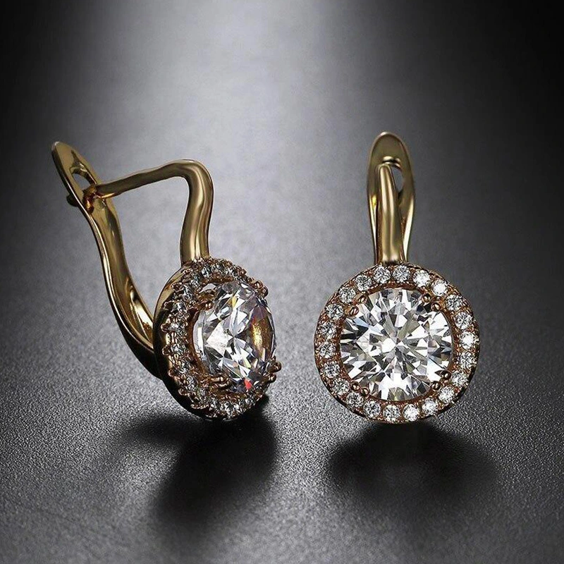 Fashion design European and American zircon earrings for women trendy commuter versatile earrings accessories wholesale