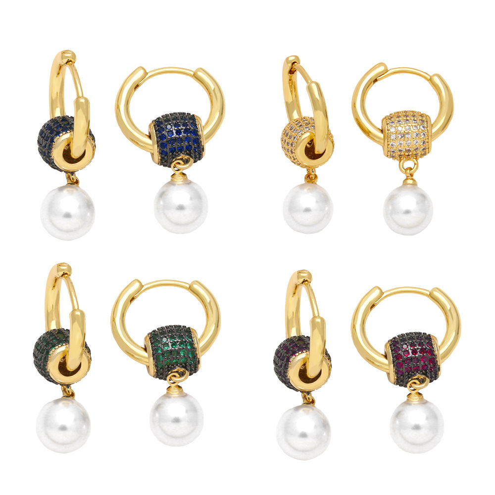 European and American new simple light luxury pearl earrings earrings female niche design retro high-end earrings ers82