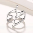  Future niche fashionable trend neutral ring trend hot style technology sense single ring popular ring